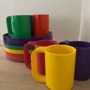 MAX HELLERWARE 12 piece Rainbow Mugs and Plates
